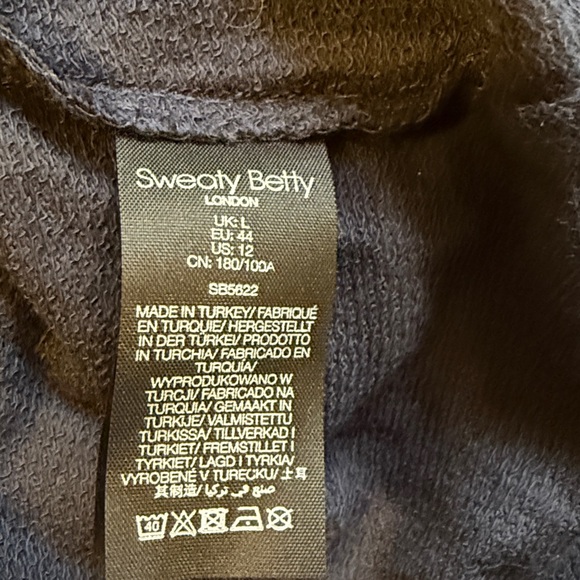 Sweaty Betty After Class Sweatshirt NWT Navy - Sz Large - Picture 8 of 8